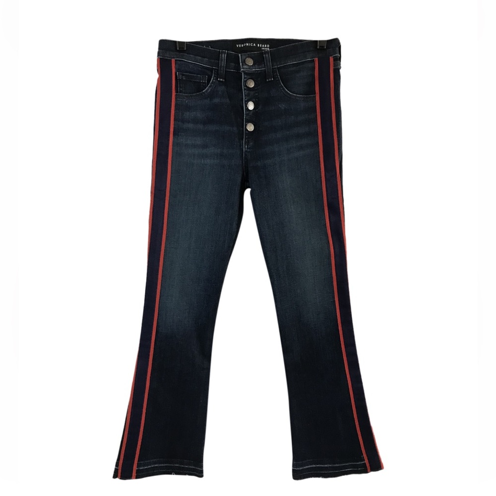 Veronica Beard CAROLYN BABY BOOT JEAN | SIDE STRIPE size 27 worn good condition